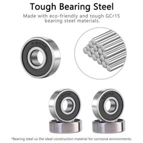 img 1 attached to High-Quality 12 Pack of 606 2RS Ball Bearings for Industrial Use