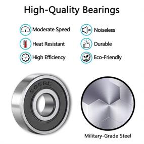 img 2 attached to High-Quality 12 Pack of 606 2RS Ball Bearings for Industrial Use