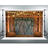 🌾 farm theme party 7x5ft rustic barn backdrop: authentic barn door, hay, and lights set the perfect western cowboy atmosphere for photo booths and studio props - lsvv853 logo