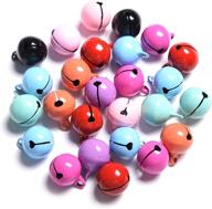 🔔 50 pieces colorful jingle bells christmas crafts, ikammo 14mm small diy bells for bracelets, anklets, necklaces, knitting, and jewelry making logo