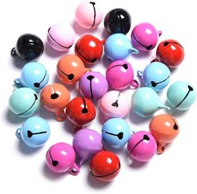 img 4 attached to 🔔 50 Pieces Colorful Jingle Bells Christmas Crafts, iKammo 14mm Small DIY Bells for Bracelets, Anklets, Necklaces, Knitting, and Jewelry Making