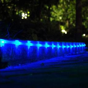 img 1 attached to 🔵 Oluote Solar Rope Lights: 100 LEDs 33ft/10M 2Modes Waterproof String Copper Wire Light - Perfect for Outdoor Garden Yard Path Fence Tree Wedding Party Decorative (Blue, 33ft)