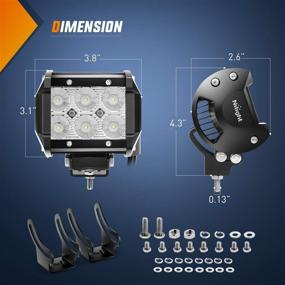 img 2 attached to Nilight ZH004 22-дюймовая 120W светодиодная панель + 2PCS 4-дюймовые 18W ливневые светильники + набор проводки - высококачественный комплект с гарантией 2 года