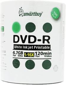 img 1 attached to 📀 Smart Buy 300 Pack DVD-R 4.7gb 16x White Printable Inkjet Blank Media Record Disc - Best Value for Bulk DVD-R Recording with 300 Discs