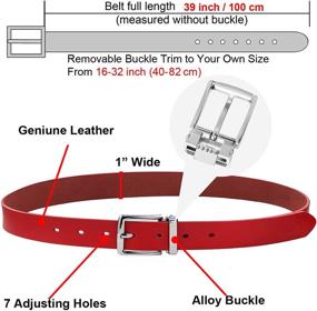 img 1 attached to Falari Kids Leather Belts Occasion Boys' Accessories ~ Belts