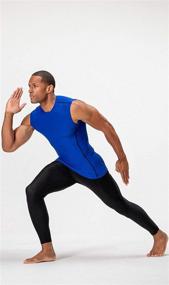 img 2 attached to Boost Your Workout with DEVOPS Men's Sleeveless Athletic Compression Shirts- 2 to 3 Pack