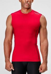 img 1 attached to Boost Your Workout with DEVOPS Men's Sleeveless Athletic Compression Shirts- 2 to 3 Pack