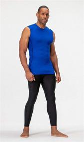 img 3 attached to Boost Your Workout with DEVOPS Men's Sleeveless Athletic Compression Shirts- 2 to 3 Pack