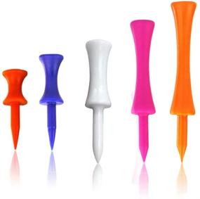 img 4 attached to 🏰 Zosenda Castle Golf Tees - 100 Pack of Step Down Plastic Golf Tees in 5 Assorted Sizes (32mm, 39mm, 51mm, 59mm, 70mm) - Durable Mixed Colour Graduated Tees