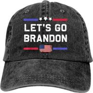 🧢 retro fjb hat: let's go b joe biden baseball cap - adjustable strapback, anti biden denim hats logo