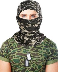 img 1 attached to 🎭 Windproof Camouflage Balaclava Face Mask for Motorcycle, Fishing, Skiing - 6-Piece Winter Ski Mask Set