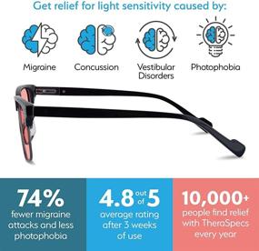 img 1 attached to 👓 Protective Relief: TheraSpecs Winslow Blue Light Glasses for Migraine & Light Sensitivity