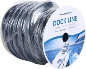 img 3 attached to 🛥️ Amarine Made 50 ft Double Braided Nylon Dock Lines with 3/4 inch Diameter and 12 inch Eyelet - Breaking Strength 9500 lbs - Ideal Marine Mooring Rope and Boat Dock Lines with Working Load Limit 1900 lbs in Black