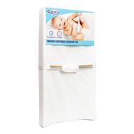 👶 premium contoured graco infant and baby changing pad with ultra soft buckle cover for supreme comfort, water-resistant baby safety belt, non-skid bottom - fits standard changing topper, white logo