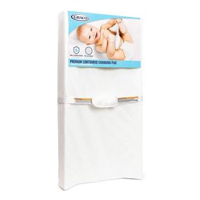 img 4 attached to 👶 Premium Contoured Graco Infant and Baby Changing Pad with Ultra Soft Buckle Cover for Supreme Comfort, Water-Resistant Baby Safety Belt, Non-Skid Bottom - Fits Standard Changing Topper, White