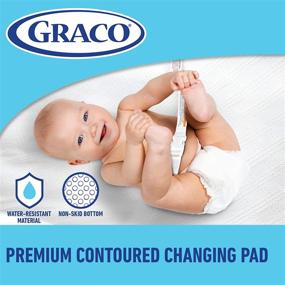 img 1 attached to 👶 Premium Contoured Graco Infant and Baby Changing Pad with Ultra Soft Buckle Cover for Supreme Comfort, Water-Resistant Baby Safety Belt, Non-Skid Bottom - Fits Standard Changing Topper, White
