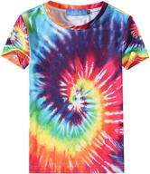 🌈 vibrant tie-dye crewneck tee: sslr big boy's colorful short sleeve t-shirt logo