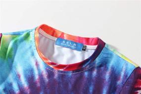 img 2 attached to 🌈 Vibrant Tie-Dye Crewneck Tee: SSLR Big Boy's Colorful Short Sleeve T-Shirt