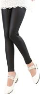 introducing tulucky stretchy leather legging tag150: stylish girls' clothing for trendy leggings logo