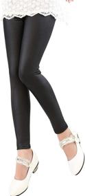 img 4 attached to Introducing Tulucky Stretchy Leather Legging Tag150: Stylish Girls' Clothing for Trendy Leggings