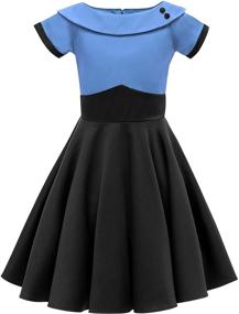 img 4 attached to Vintage Clarity: BlackButterfly Kids 'Valerie' 50's Girls Dress - Elegant and Timeless Design