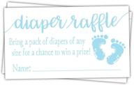 👶 premium 50 blue baby feet diaper raffle tickets - exciting boy baby shower game! logo