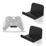 🎮 reeyear game controller holder: wall mount for ps4, xbox one, switch & pc - headset hanger included, 2 pack black logo