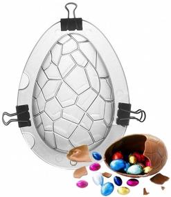 img 4 attached to 🥚 MoldFun Giant Easter Egg Mold – Make Giant Surprise Toy Eggs with Dinosaur Design using this Polycarbonate Plastic Mould for Chocolate, Soap, Bath Bombs, and more!