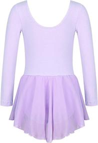 img 1 attached to Girls Team Long Sleeve Leotard Skirt Ballet Tutu Dress - Perfect for Dance Kids