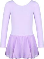 girls team long sleeve leotard skirt ballet tutu dress - perfect for dance kids логотип