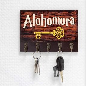 img 3 attached to 🔑 Digital Alohomora Key Rack: Magical Home & Office Decor Key Holder with 5 Metal Hooks, Also Ideal for Hanging Clothes, Bags, or Dog Leashes