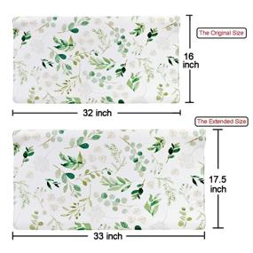 img 3 attached to 🌿 Baby Floral Diaper Changing Pad Cover: Stylish & Stretchy Cradle Mattress Sheets for Nursery Changing Table - 32'' X 16'' Green Leaves