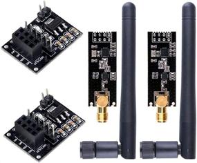img 3 attached to 📶 WayinTop 2Set Wireless Transceiver Receiver with Tutorial: NRF24L01+PA+LNA RF Module + SMA Antenna 2.4GHz 1100m + NRF24L01 Regulator + Nano V3.0 ATmega328P Board for Wireless Communication System