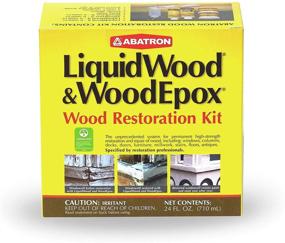 img 3 attached to Abatron Wood Restoration Kit - 24oz: LiquidWood Epoxy Wood Hardener/Consolidant (12oz) + WoodEpox Epoxy Wood Filler (12oz)