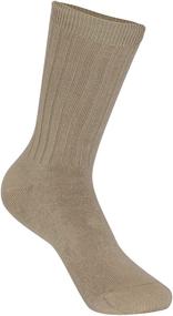img 1 attached to High-Quality Rib Crew Socks 3 Pack for Big Boys – Ideal for Classroom