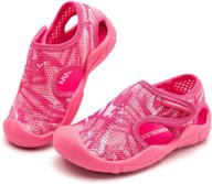 gubarun boys girls water shoes sport sandals quick dry closed toe toddler little kid black orange 10 5little_kid logo