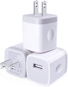 img 4 attached to 🔌 High-Speed USB Wall Charger 3-Pack - CableLovers 1A/5V Travel USB Plug Adapter Compatible with Phone Xs/XS Max/X/8/7/6 Plus, Galaxy S9/S8/S8 Plus, Moto, Kindle, LG