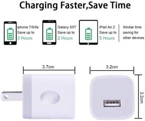 img 3 attached to 🔌 High-Speed USB Wall Charger 3-Pack - CableLovers 1A/5V Travel USB Plug Adapter Compatible with Phone Xs/XS Max/X/8/7/6 Plus, Galaxy S9/S8/S8 Plus, Moto, Kindle, LG