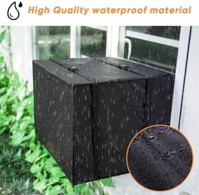 img 1 attached to 🌬️ Luxiv Window Air Conditioner Cover Outdoor - Dust-Proof Waterproof AC Protection Cover (21Wx16Dx15H) in Black - Ideal for Outside Window AC Units