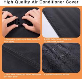 img 2 attached to 🌬️ Luxiv Window Air Conditioner Cover Outdoor - Dust-Proof Waterproof AC Protection Cover (21Wx16Dx15H) in Black - Ideal for Outside Window AC Units