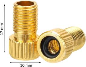 img 3 attached to 🚲 Combo Pack: 2 Presta to Schrader Brass Bike Valve Adaptors with Seal Rings - Conversion Adapter Converter for Bicycles