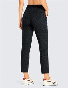 img 2 attached to 👖 CRZ YOGA Women's Lounge Sweatpants - Stretchy Ankle Drawstring 7/8 Athletic Track Yoga Dress Pants for Travel