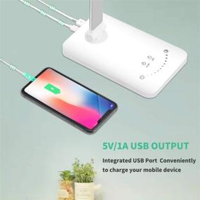 img 1 attached to 🌟 Natural Light Touch Table LED Desk Lamp with USB Charging Port, Rechargeable Battery, Eye-Caring Technology, Perfect for Home Office, Reading, Study, Kids - 5 Color Modes, 5 Brightness Levels, 0.5/1h Auto Timing