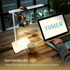 img 3 attached to 🌟 Natural Light Touch Table LED Desk Lamp with USB Charging Port, Rechargeable Battery, Eye-Caring Technology, Perfect for Home Office, Reading, Study, Kids - 5 Color Modes, 5 Brightness Levels, 0.5/1h Auto Timing