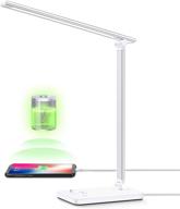 🌟 natural light touch table led desk lamp with usb charging port, rechargeable battery, eye-caring technology, perfect for home office, reading, study, kids - 5 color modes, 5 brightness levels, 0.5/1h auto timing логотип