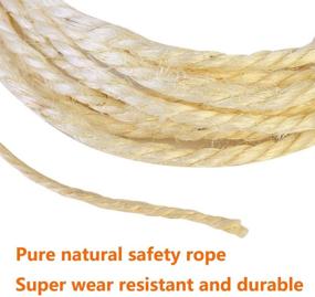 img 3 attached to 🐱 Premium Tfwadmx Cat Natural Sisal Rope: Ideal Replacement for Scratching Post Trees, Tower DIY Scratcher, Repair, and More!