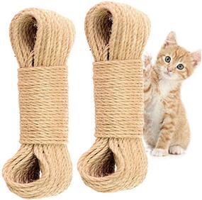 img 4 attached to 🐱 Premium Tfwadmx Cat Natural Sisal Rope: Ideal Replacement for Scratching Post Trees, Tower DIY Scratcher, Repair, and More!