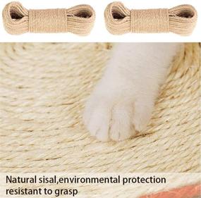 img 2 attached to 🐱 Premium Tfwadmx Cat Natural Sisal Rope: Ideal Replacement for Scratching Post Trees, Tower DIY Scratcher, Repair, and More!