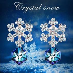 img 2 attached to Swarovski Earrings Changing Snowflake Birthstone