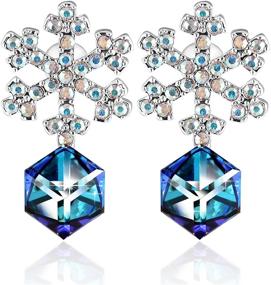 img 4 attached to Swarovski Earrings Changing Snowflake Birthstone